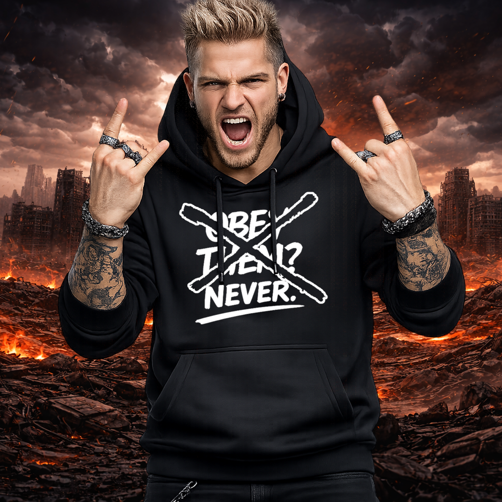 Hoodie homme Never Obey